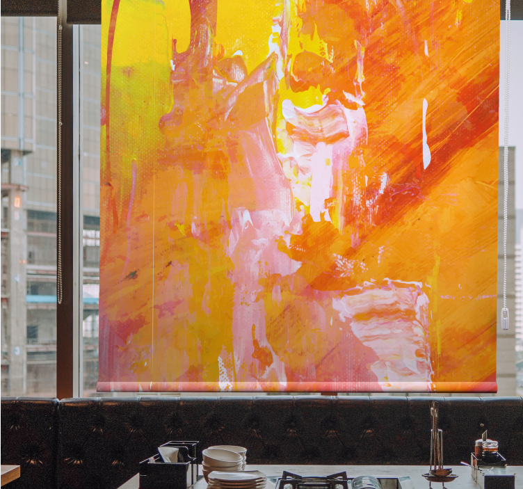 Eloisia abstrakteja roiskeita kuvioitu rullaverho - Tenstickers