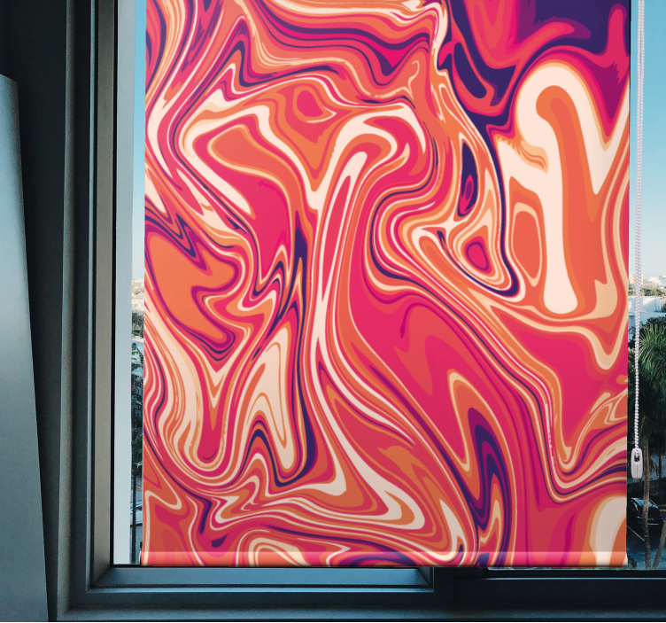 Eloisia pyörteitä kuvioita kuvioitu rullaverho - Tenstickers