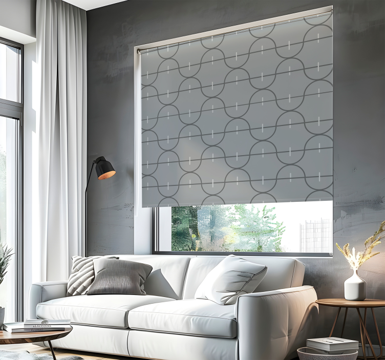 Epäsäännöllinen raidallinen kuvio tyylikäs rullaverho - Tenstickers