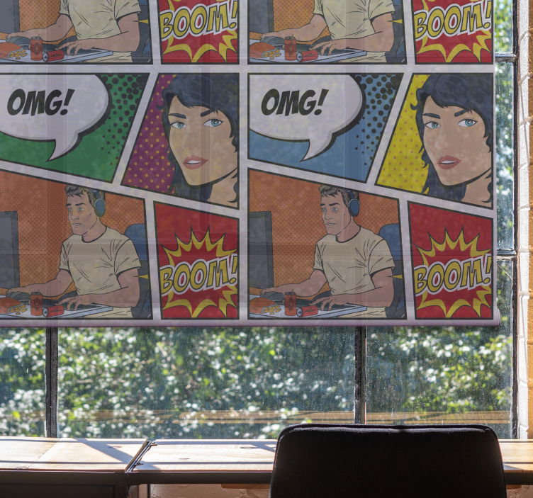 Gamer hauska nörtti rullaverho - Tenstickers