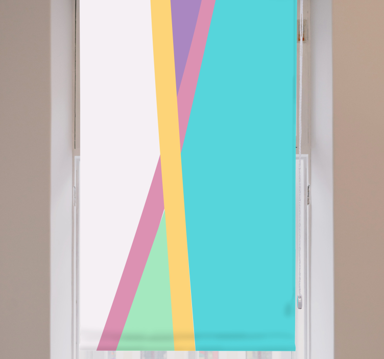 Geometrisia värikkäitä kuvioita moderni rullaverho - Tenstickers