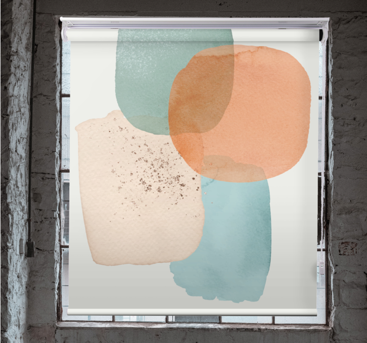 Geometrisia väripilkkuja moderni rullaverho - Tenstickers