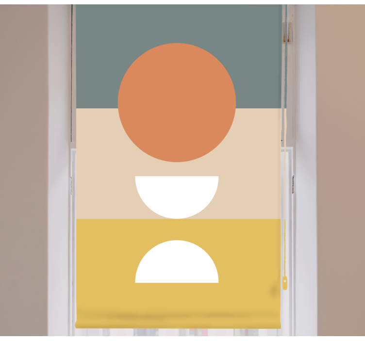 Geometristen muotojen järjestely moderni rullaverho - Tenstickers