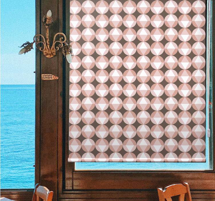 Geometristen muotojen konfiguraatio kuvioitu rullaverho - Tenstickers