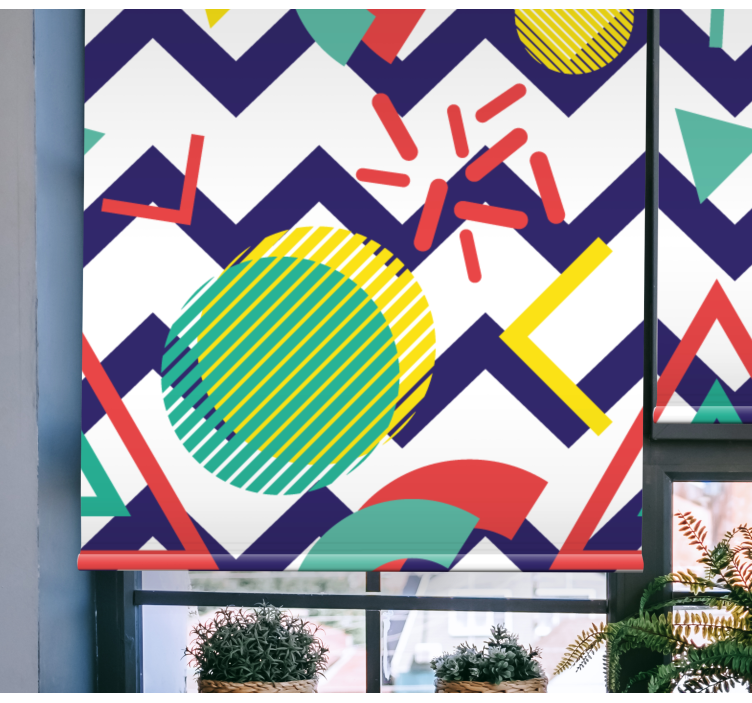 Abstrakteja hauskoja hahmoja moderni rullaverho - Tenstickers