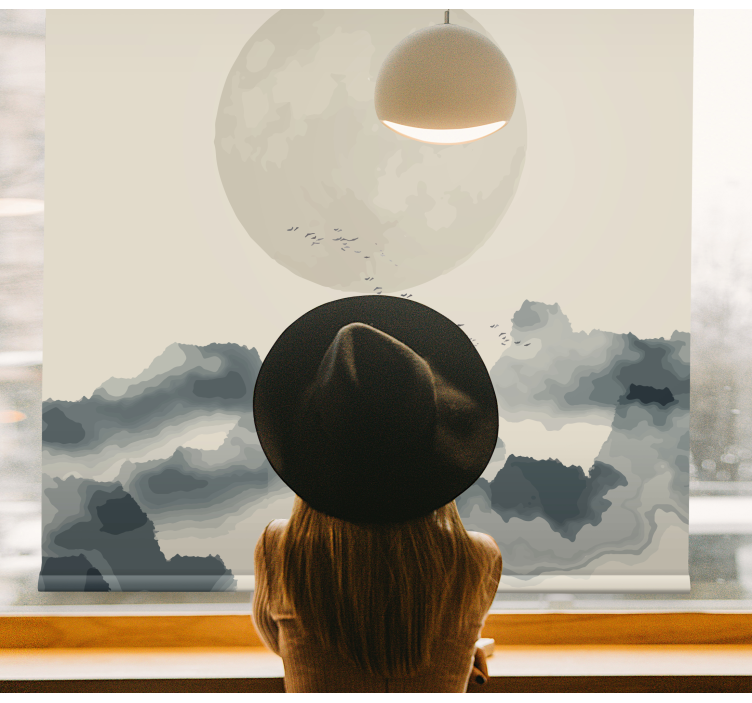 Japandi pilvilaiva alkuperäinen rullaverho - Tenstickers