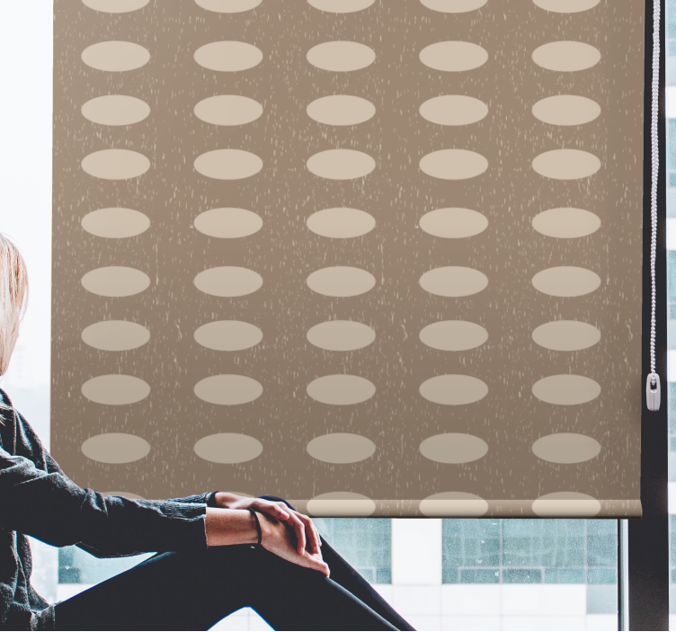 Kaunopuheiset soikeat kuviot kuvioitu rullaverho - Tenstickers