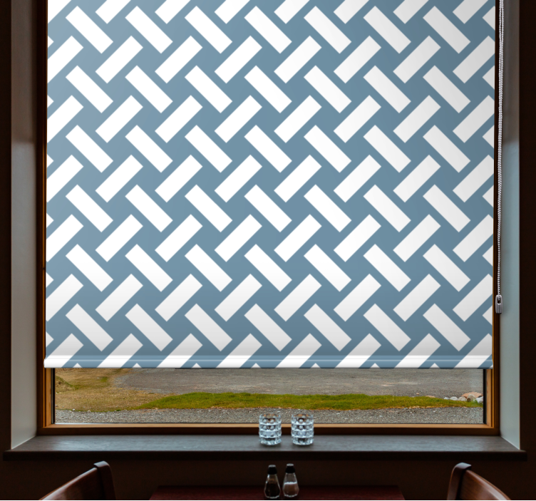 Kietoutuva lineaarinen kuvio kuvioitu rullaverho - Tenstickers