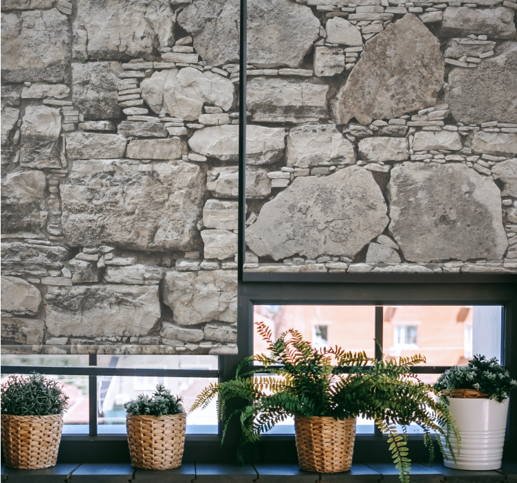 Kiviseinäefekti kuvioitu rullaverho - Tenstickers