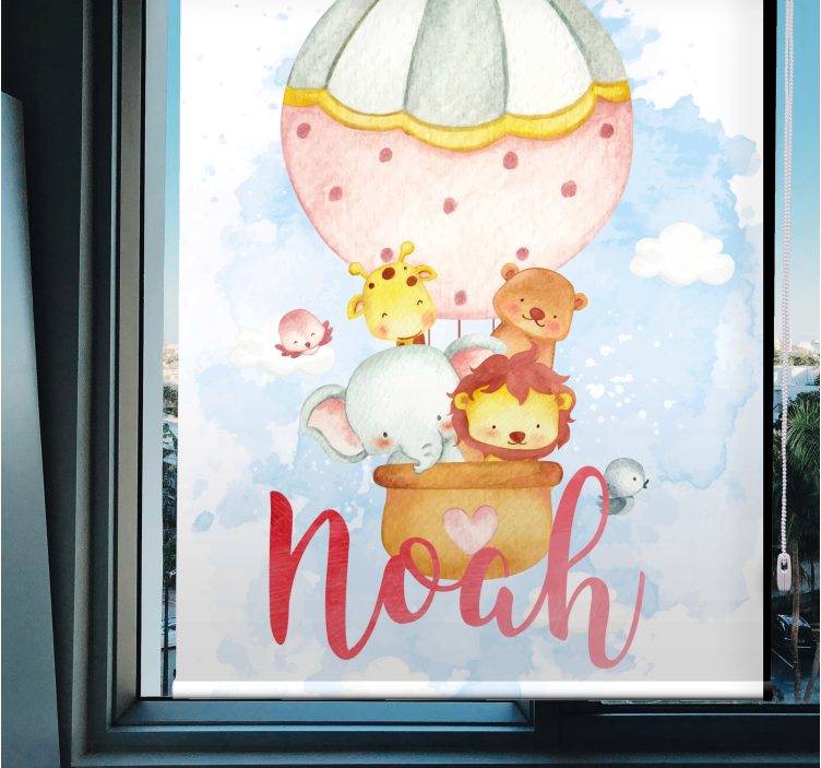 Kuumailmapalloseikkailu personoitava rullaverho - Tenstickers