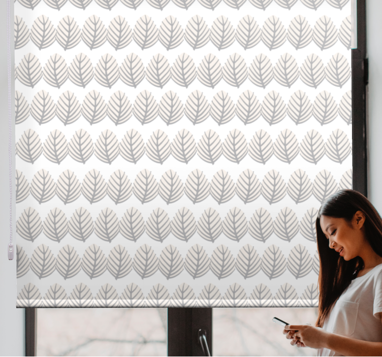 Lehtikuvioiden järjestely kukat ja kasvit rullaverho - Tenstickers