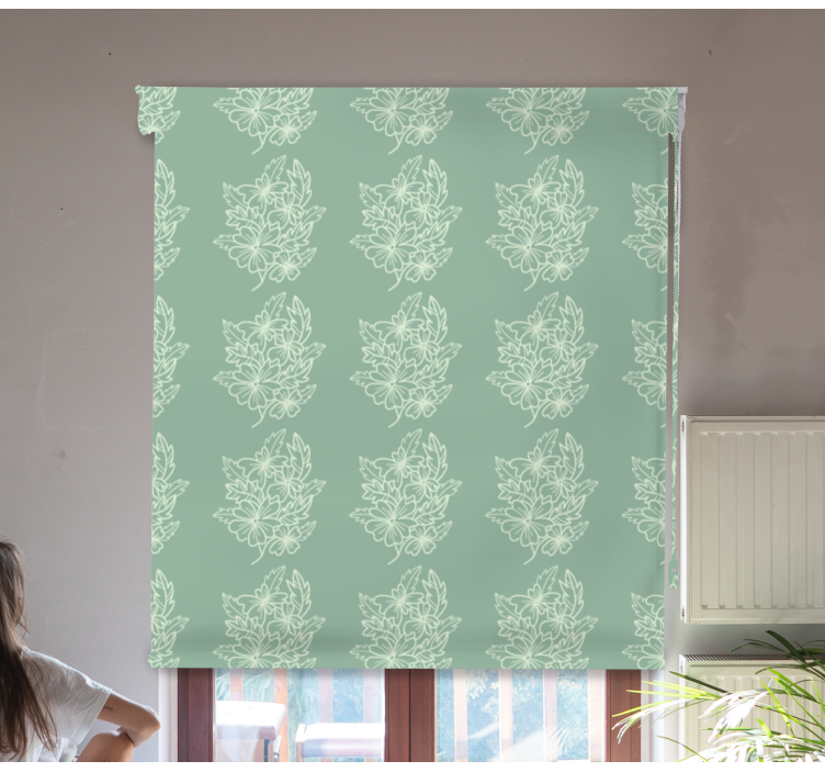 Lempeä lehtiaihe makuuhuoneen rullaverho - Tenstickers