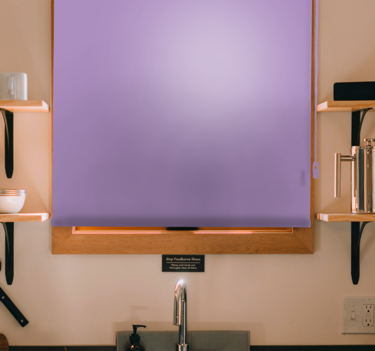 Liila violetti tavallinen väri tyylikäs rullaverhot - Tenstickers