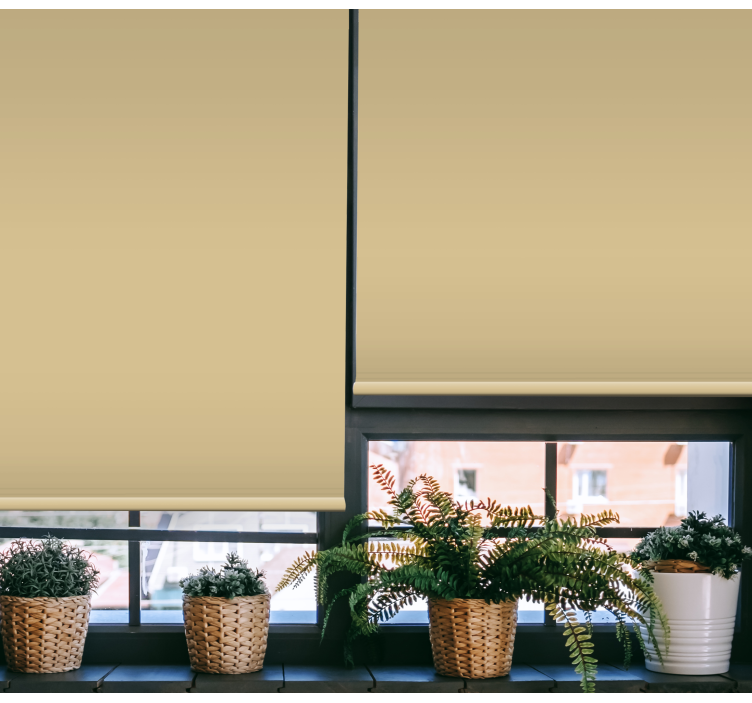 Moderni beige norsunluu väri olohuone rullaverhot - Tenstickers