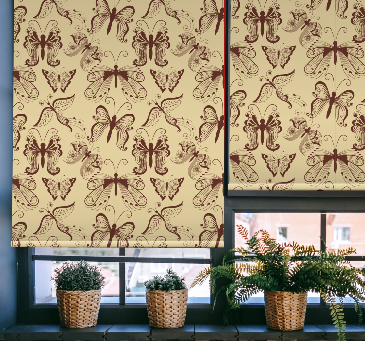 Monimutkainen perhoskuvio perhoskuvioinen rullaverho - Tenstickers