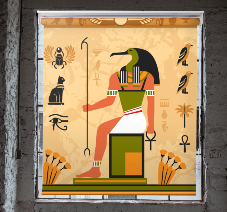 Muinaisen egyptin jumaluus alkuperäinen rullaverho - Tenstickers