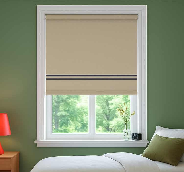 Neutraali kangas teini-ikäisen rullaverho - Tenstickers