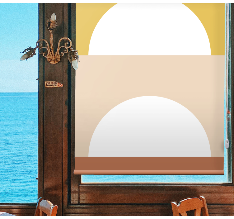 Nousevan auringon ympyrät moderni rullaverho - Tenstickers