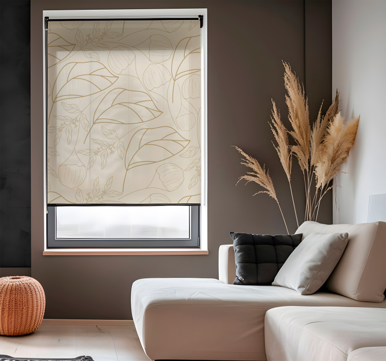 Ohut kasvikuvio tyylikäs rullaverho - Tenstickers