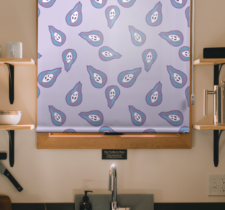 Päärynä kuvio hedelmä- ja vihannes Rullaverho - Tenstickers