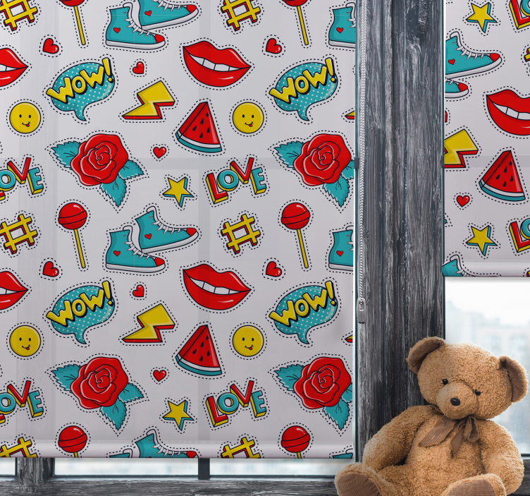 Popkulttuurin malleja hauska rullaverho - Tenstickers