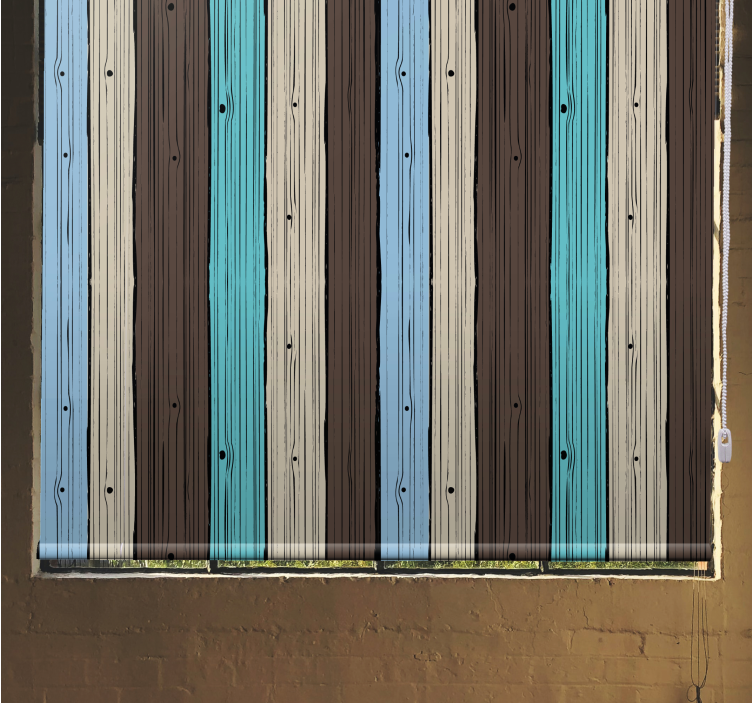 Puinen raitakuvio kuvioitu rullaverho - Tenstickers