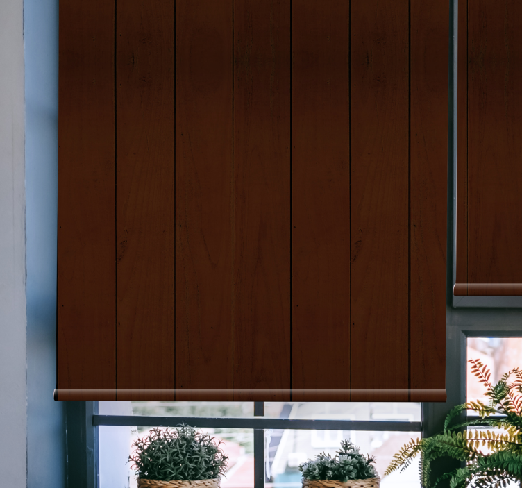 Raaka ruskeat lankut rakenne ja kuvio rullaverhot - Tenstickers