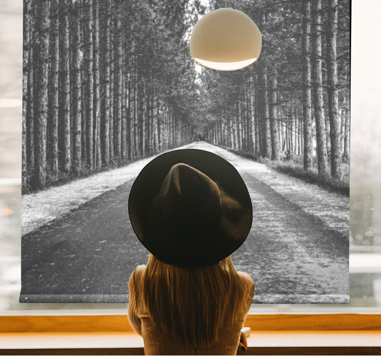 Rauhallinen metsäpolku rullaverho - Tenstickers