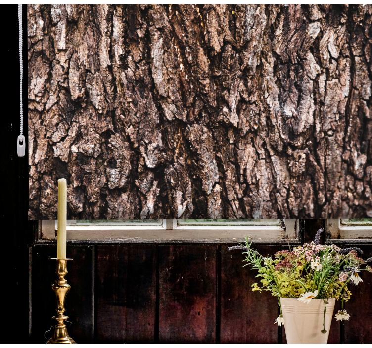 Realistinen puunkuorta päämakuuhuone rullaverhot - Tenstickers