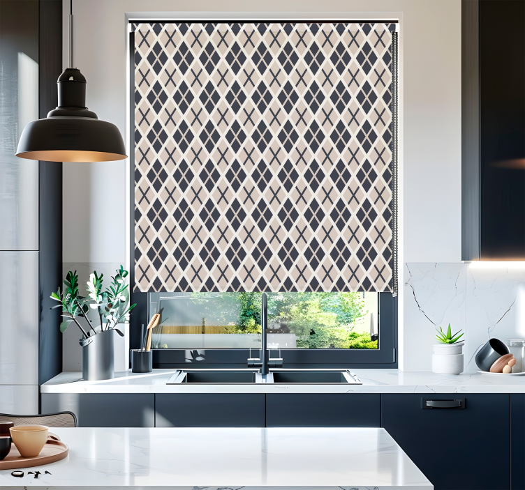 Rombinen kuvio pohjoismainen rullaverho - Tenstickers