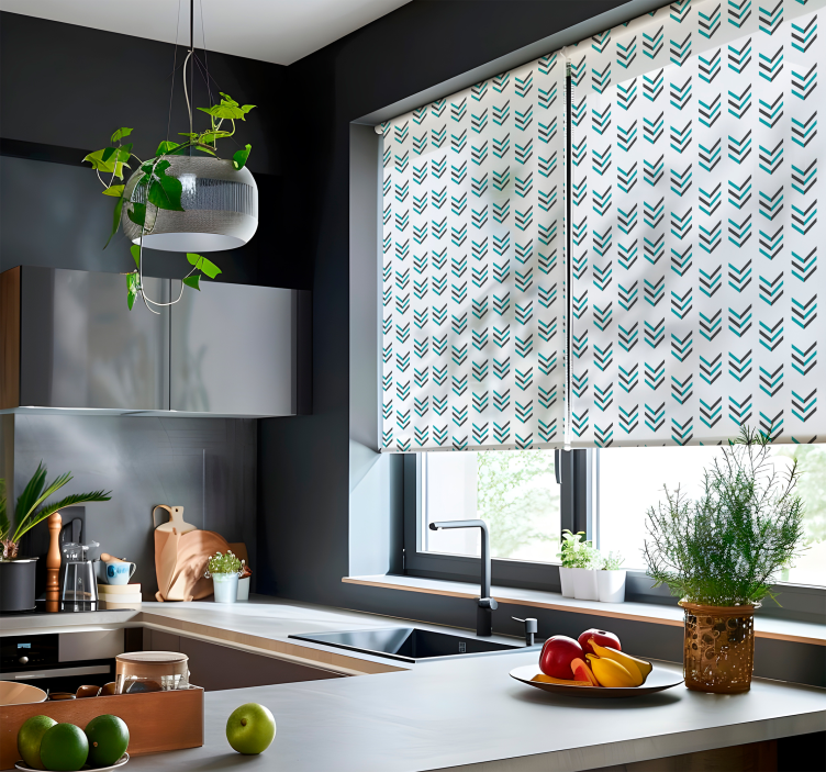 Siniset nuolet pohjoismainen rullaverho - Tenstickers