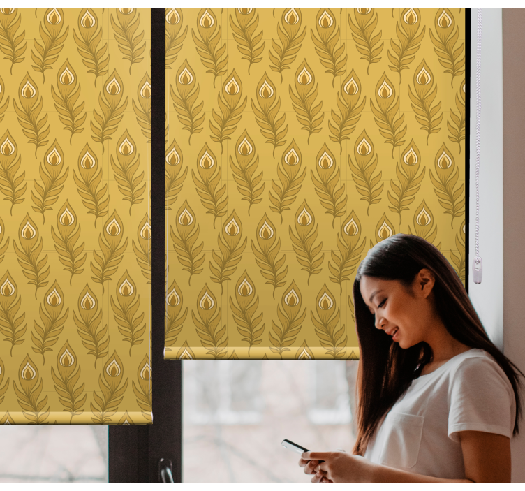 Siro lehtikuvio kukat ja kasvit rullaverho - Tenstickers