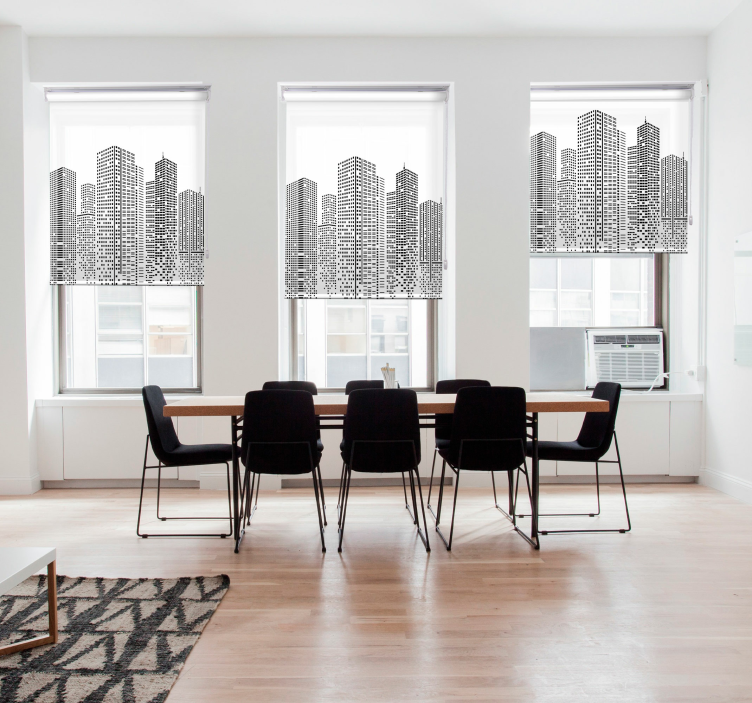 Skyline toimisto alkuperäinen verho - Tenstickers