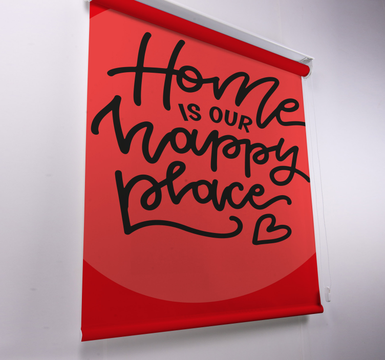 Söpö musta teksti olohuone rullaverhot - Tenstickers