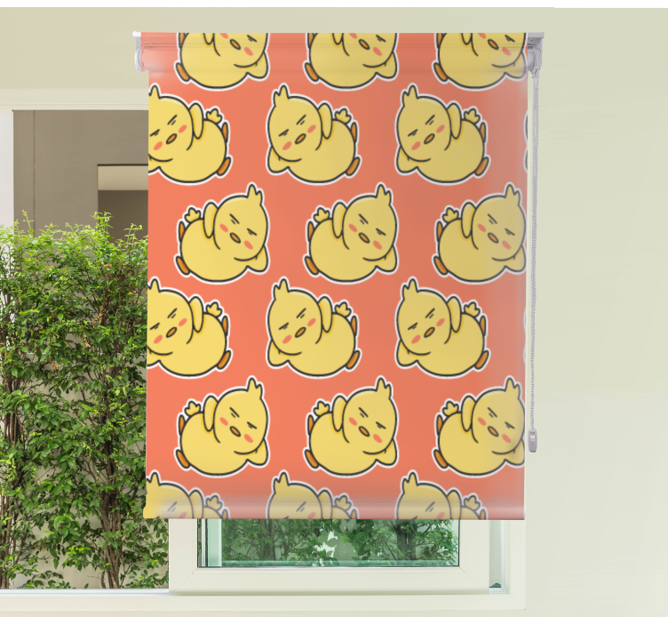 Keltaiset poikaset -hahmot eläinkuviollinen rullaverho - Tenstickers