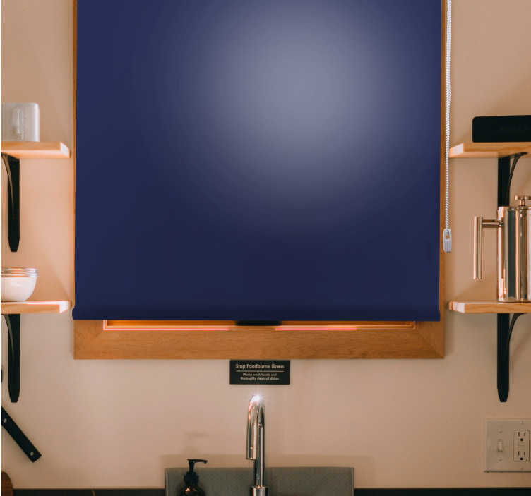 Syvä laivastonsininen sävy pimennys rullaverho - Tenstickers