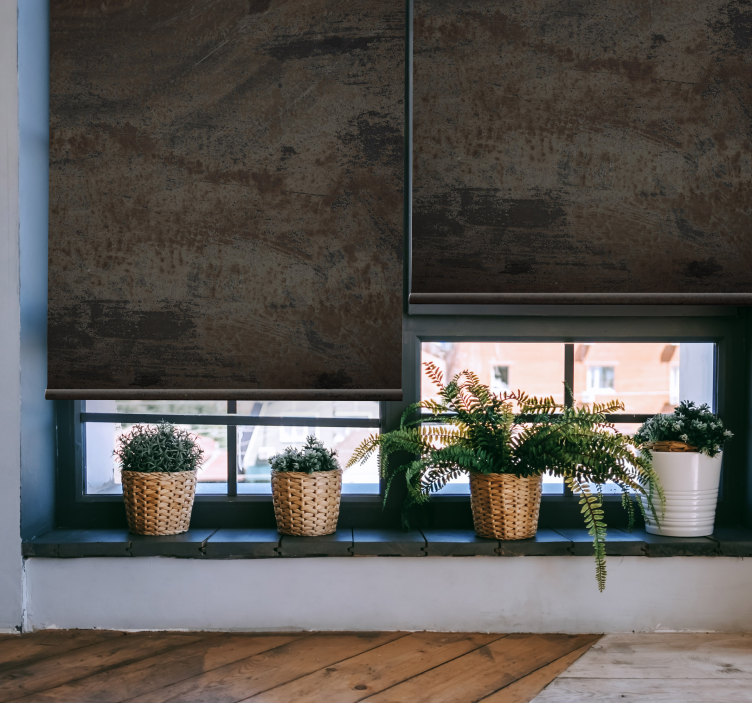 Teollinen harmaa ruosteinen rauta rullaverho kuvio - Tenstickers