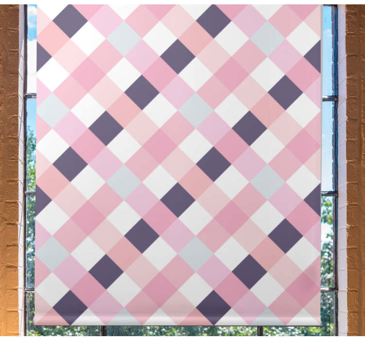 Timanttikuvion harmonia moderni rullaverho - Tenstickers