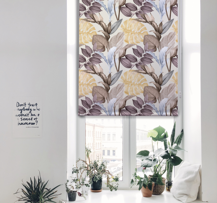 Trooppiset kasvit xxl kukkaRullaverhot - Tenstickers