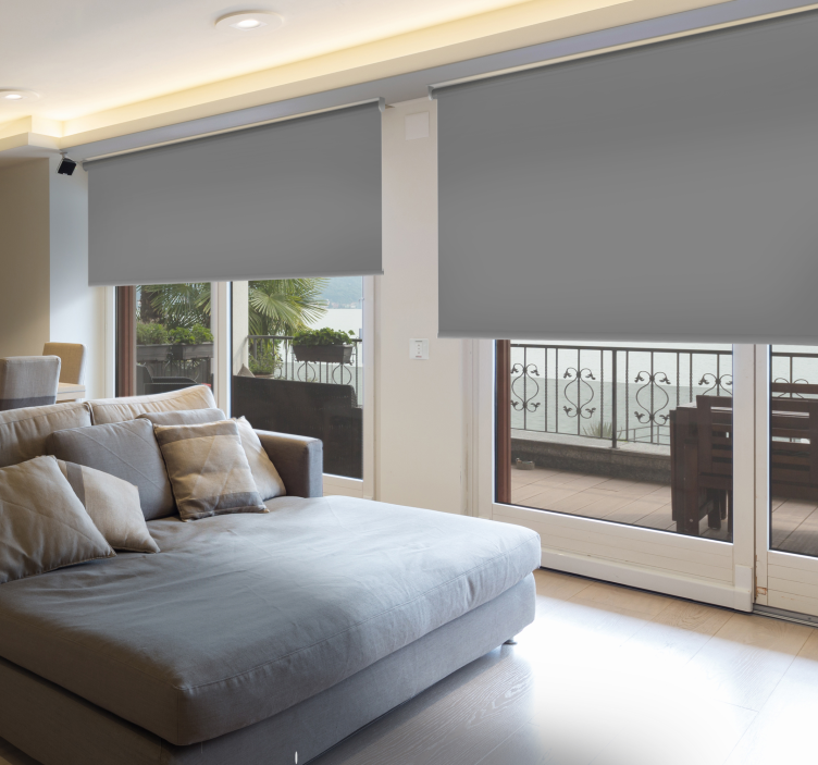 Tummanharmaa pimennysverho - Tenstickers