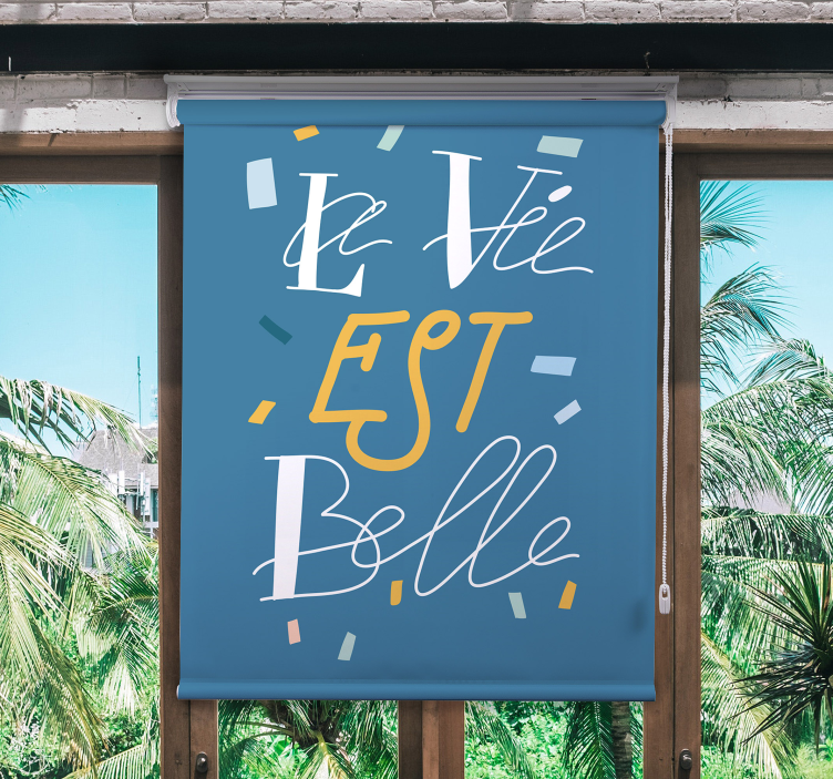 Tyylikäs teksti päämakuuhuone rullaverhot - Tenstickers