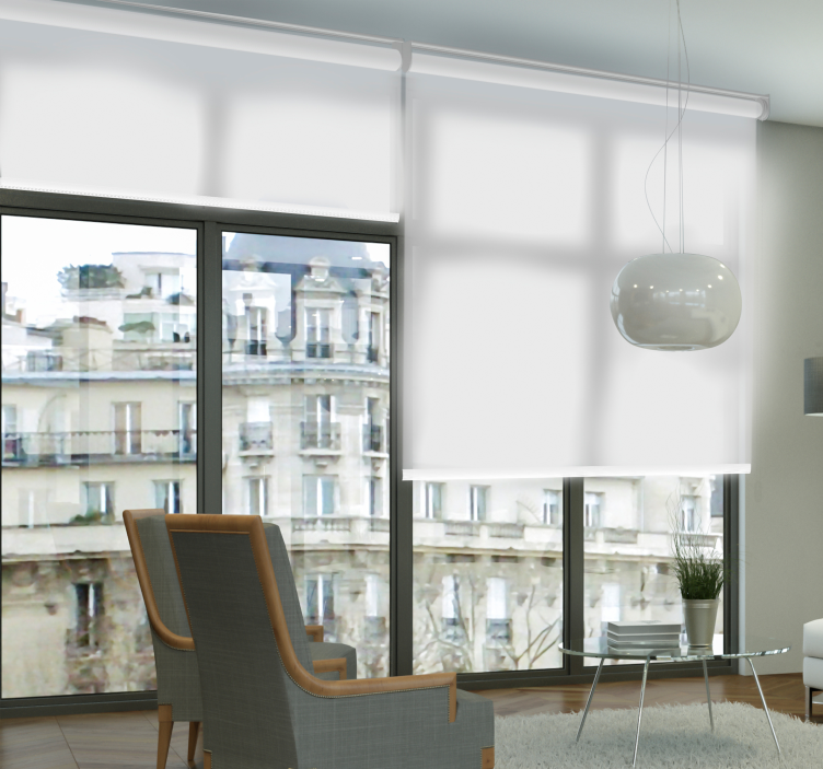 Valkoinen läpikuultava olohuoneverho - Tenstickers