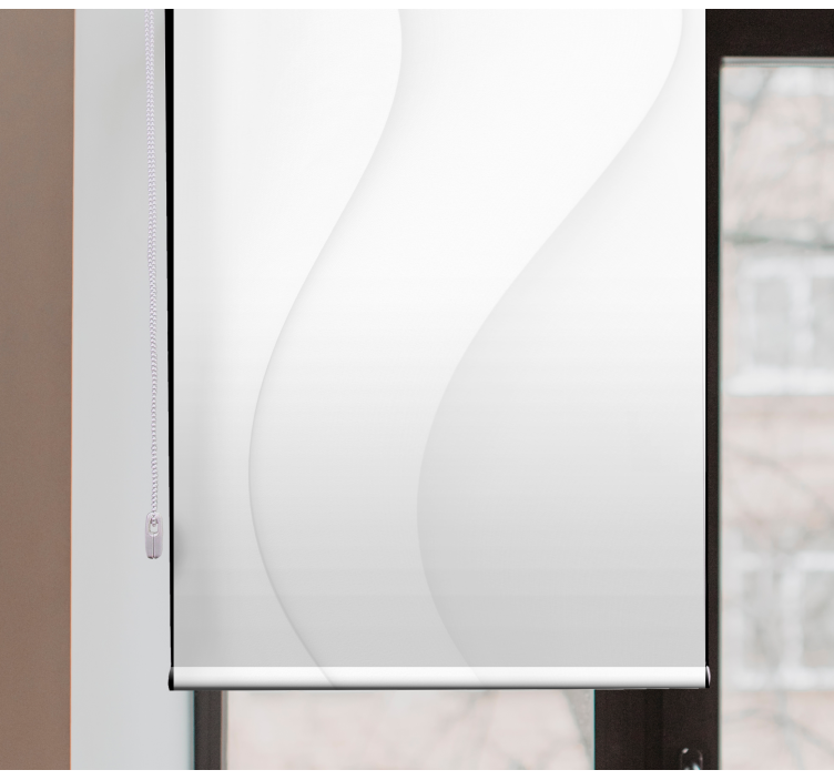 Valkoinen moderni muotoinen makuuhuone rullaverhot - Tenstickers