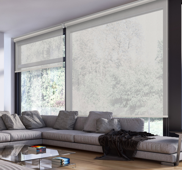 Valkokankainen olohuoneen rullaverhot - Tenstickers