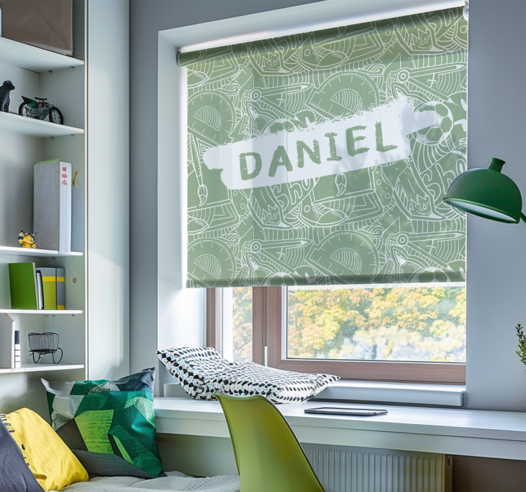 Vihreä koululiitu rullaverho teini-ikäiselle - Tenstickers