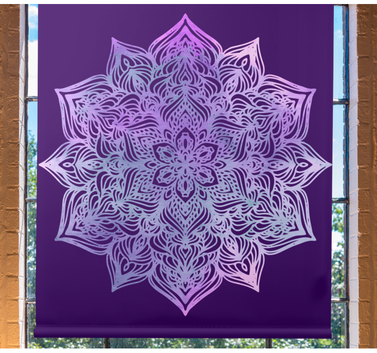Violetti mandala muoto.. Zen rullaverhot - Tenstickers