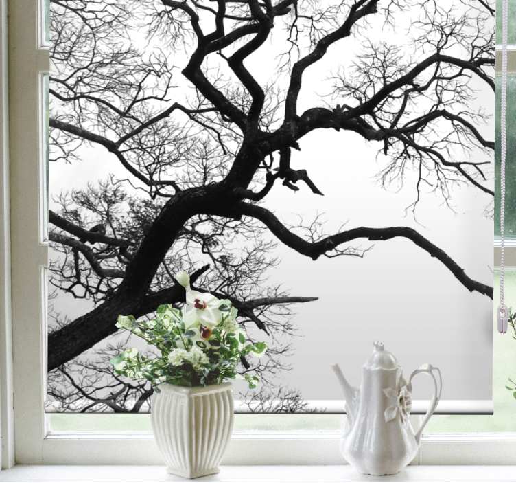 Yksi puun oksa repeämä makuuhuoneen rullaverho - Tenstickers