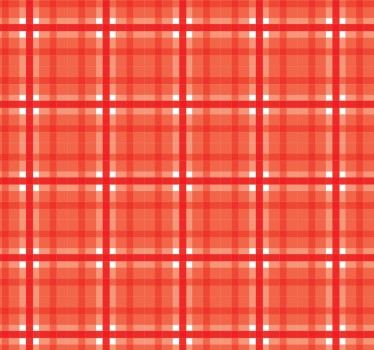 Punainen gingham kuvio rullaverho keittiöön - Tenstickers