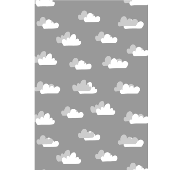Harmaa kuvio pilvirullaverho - Tenstickers