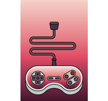 Punainen ohjain geek-tyylinen rullaverho - Tenstickers